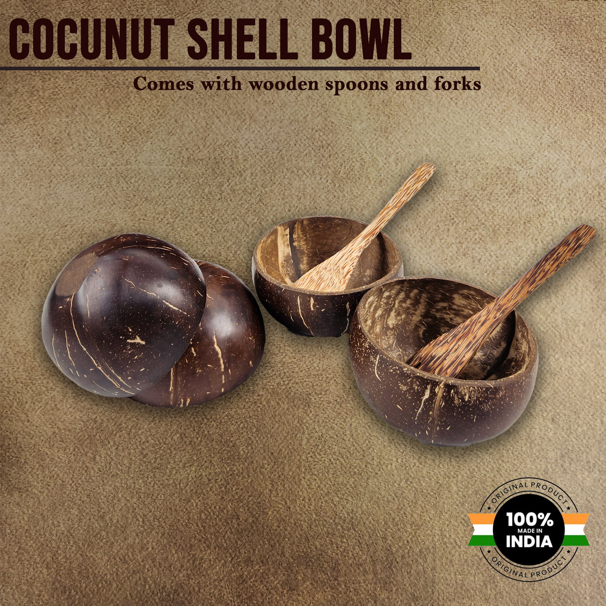 Sustainable Eco-Friendly Coconut Bowl Set for Natural Kitchen Décor