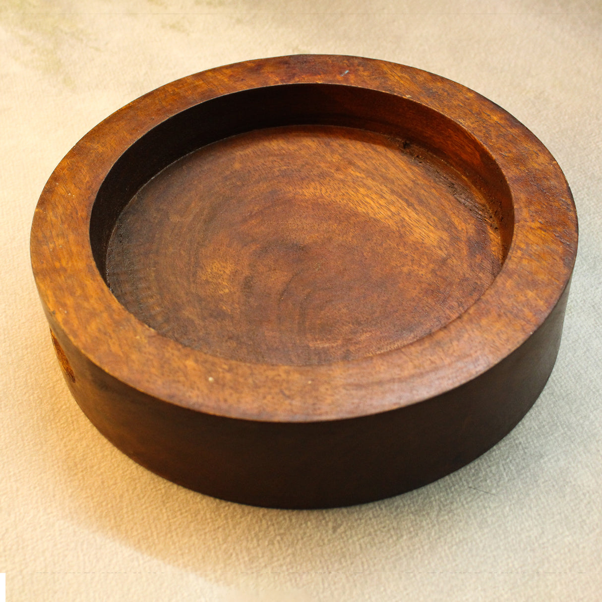 Wooden Round Butcher Block – Mango Wood, Meat Cutting, Kitchen Prep Block