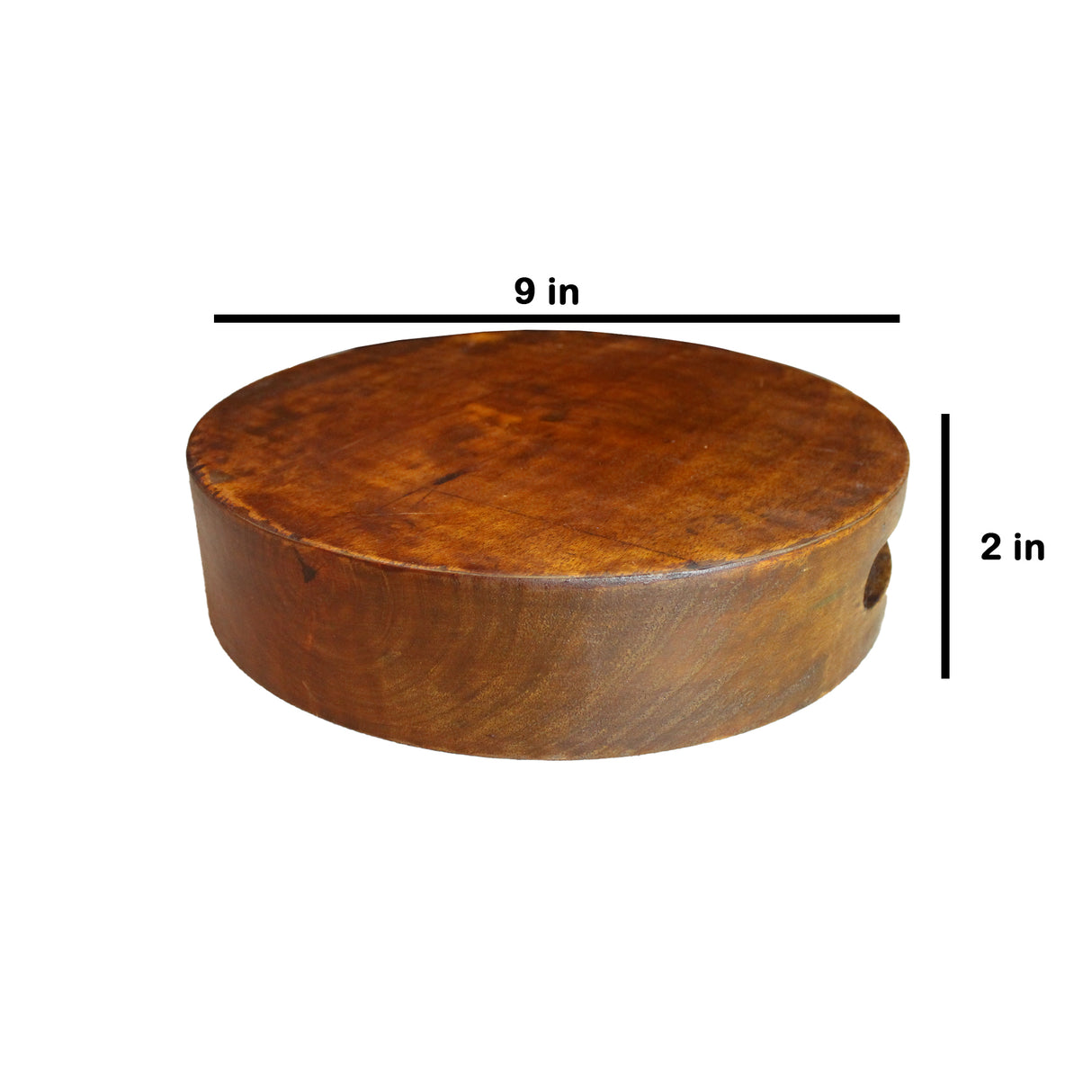 Wooden Round Butcher Block – Mango Wood, Meat Cutting, Kitchen Prep Block