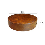 Wooden Round Butcher Block – Mango Wood, Meat Cutting, Kitchen Prep Block