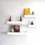 Modern 4-Piece Wooden Floating Shelves