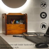 Handmade Solid Wood Organizer Box | Elegant Storage Solution for Desk, Kitchen & Living Room Décor
