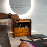 Handmade Solid Wood Organizer Box | Elegant Storage Solution for Desk, Kitchen & Living Room Décor