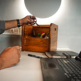 Handmade Solid Wood Organizer Box | Elegant Storage Solution for Desk, Kitchen & Living Room Décor