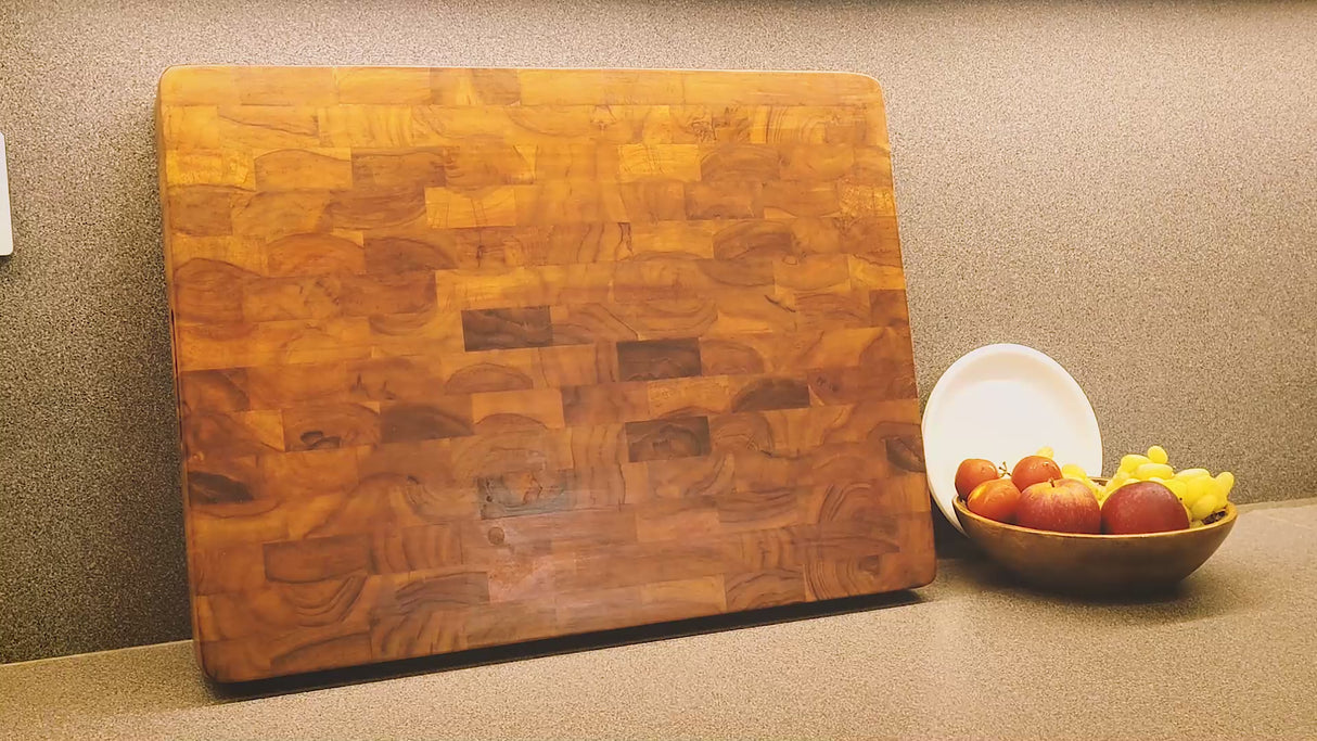 Saleberate End Grain Utility Cutting Board – Premium 24 x 18 x 2.5 Inch