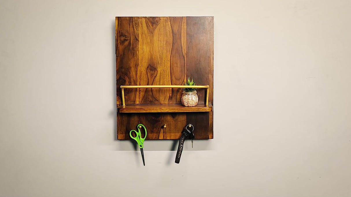 Solid Wood Meter Board Cover with Easy-Open Door & Multi-Purpose Shelf – Decorative Concealment Panel