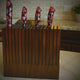 Handcrafted Wooden Knife Block Holder - Premium Countertop Knife Organizer with Ventilated Slots